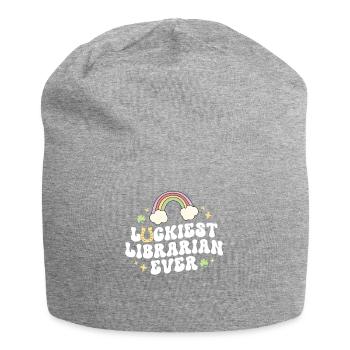 Le bibliothécaire le plus chanceux qui ait jamais lu Retro St Patricks - Bonnet en jersey - gris chiné - Devant