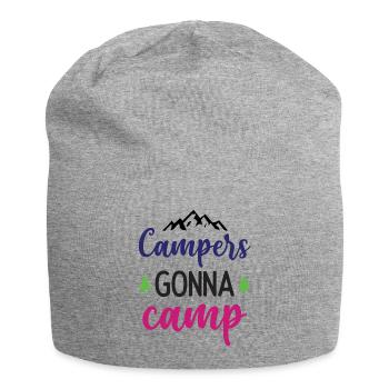 Camper auf dem Weg zum Camp - Jersey-Beanie - Grau meliert - Vorne