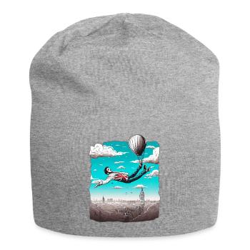 FLOATING ABOVE LONDON - Jersey Beanie - heather grey - Front