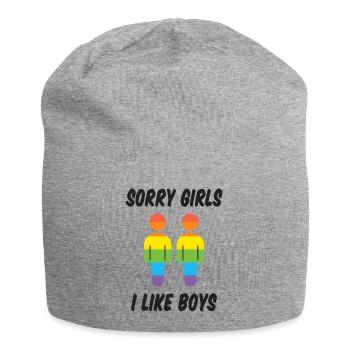 Sorry Girls I Like Boys - Jersey Beanie - heather grey - Front