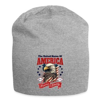 Eagle USA Amérique Flag Eagle Head Vintage - Bonnet en jersey - gris chiné - Devant