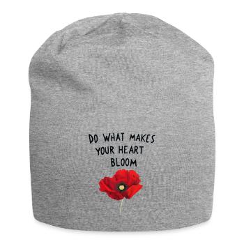 Faites ce qui fait fleurir votre cœur. - Bonnet en jersey - gris chiné - Devant