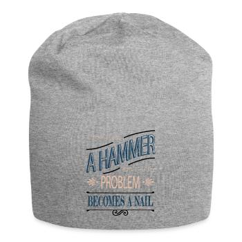 Bday Fun Chainsaw Tools Woodworker - Jersey Beanie - heather grey - Front