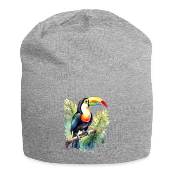Tukan Aquarell - Jersey-Beanie - Grau meliert - Vorne