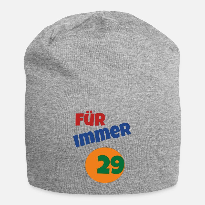 für immer 29 - Jersey-Beanie - Grau meliert