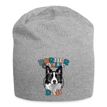 Border Collie papa chiens chien fête des pères Wilsigns - Bonnet en jersey - gris chiné - Devant