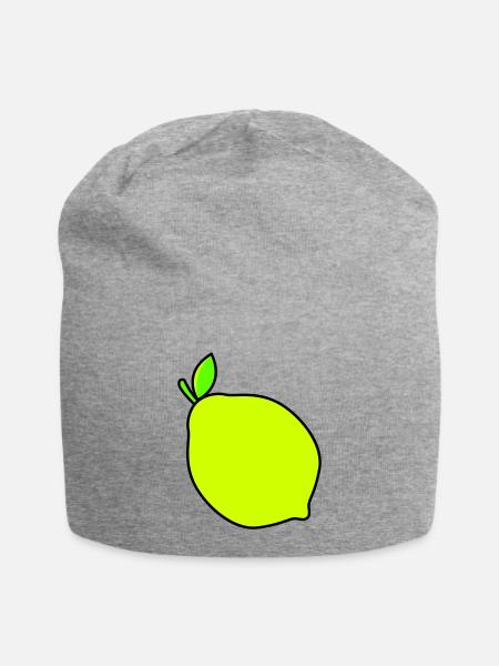 zitrone - Jersey-Beanie - Grau meliert