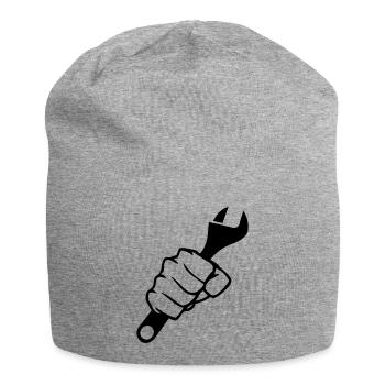 Fist Wrench - Jersey Beanie - heather grey - Front