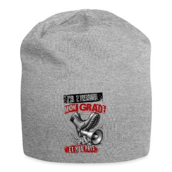 Grade et Pays" pour les Passionnés - Bonnet en jersey - gris chiné - Devant
