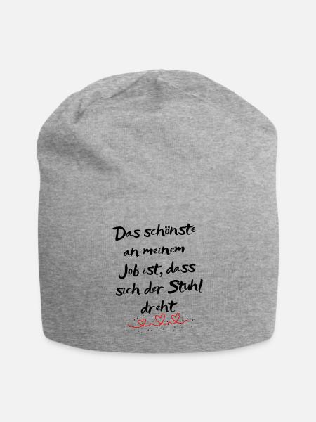 Das schönste an meinem Job ist... - Jersey-Beanie - Grau meliert