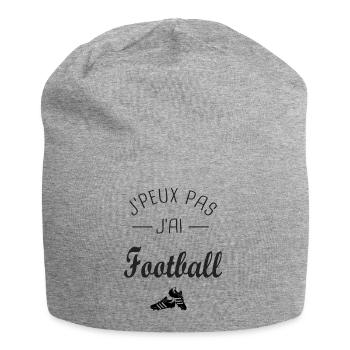 J'peux pas j ai Football joueur footballeur foot - Bonnet en jersey - gris chiné - Devant