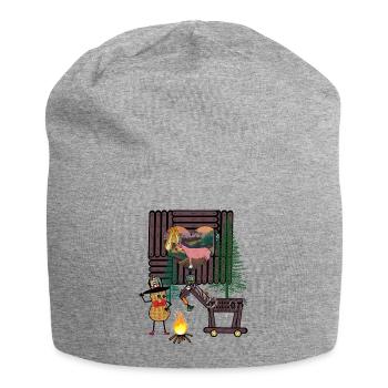 Wild West Peanut Western Horse Horses - Jersey Beanie - heather grey - Front