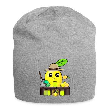 Zitronen Lemonen Saft Verkäufer Zitrone sauer - Jersey-Beanie - Grau meliert - Vorne