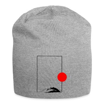 Minimalist sunrise - Jersey Beanie - heather grey - Front