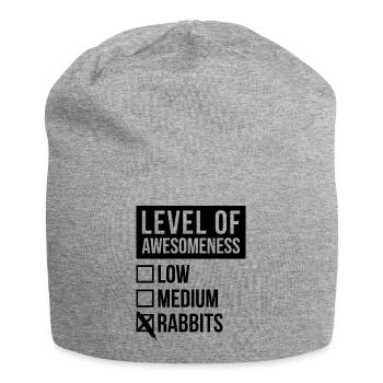 Rabbit Rabbit Rabbit - Jersey Beanie - heather grey - Front