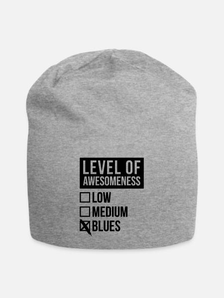 Blues Blues Blues - Jersey-Beanie - Grau meliert