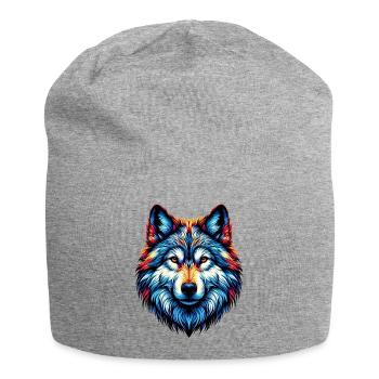 Wolf - Jersey Beanie - heather grey - Front