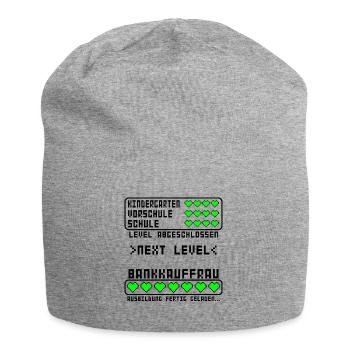 Bankkauffrau Ausbildung Prüfung bestanden - Jersey-Beanie - Grau meliert - Vorne