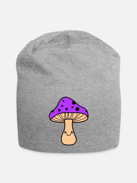 pilz comic - Jersey-Beanie - Grau meliert