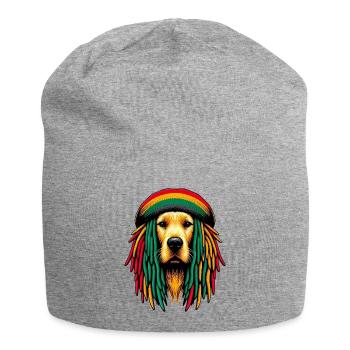 Chien Rasta Jamaïque Jamaïque Jamaïque Jamaïcain - Bonnet en jersey - gris chiné - Devant