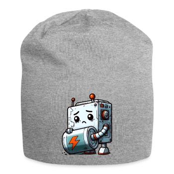 Pile Déchargée Pour Bot Robot - Bonnet en jersey - gris chiné - Devant
