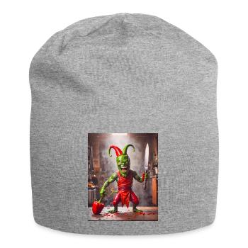 vegetables Apocalypse Monster chili harlequin - Jersey Beanie - heather grey - Front