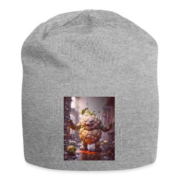 Gemüse Untergang Apocalypse Monster Blumenkohl - Jersey-Beanie - Grau meliert - Vorne
