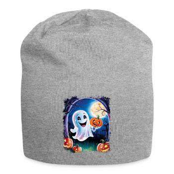 Trick or Treat halloween ghost funny - Jersey Beanie - heather grey - Front