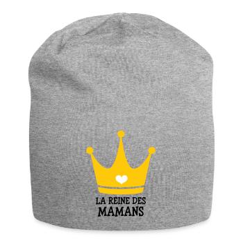 La Reine des Mamans - Fête des Mères - Bonnet en jersey - gris chiné - Devant