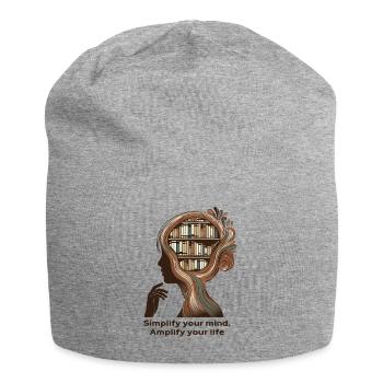 Simplify your mind Mindfulness Design - Jersey Beanie - heather grey - Front