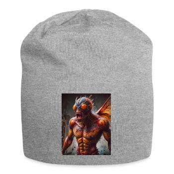 mutant monster half men half insect dark horror - Jersey Beanie - heather grey - Front