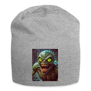 mutant monster half men half insect dark horror - Jersey Beanie - heather grey - Front