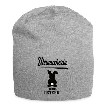 Uhrmacherin Frohe Ostern Oster Outfit Uhrmacher - Jersey-Beanie - Grau meliert - Vorne