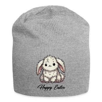 Bunny Comic Animal - Jersey Beanie - heather grey - Front
