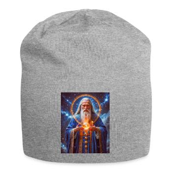 Rod, slawischer Gott der Schöpfung und des Schicksals - Jersey-Beanie - Grau meliert - Vorne