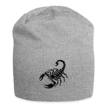 Skorpion - Giftstachel - Artenschutz - Lebensraum - Jersey-Beanie - Grau meliert - Vorne