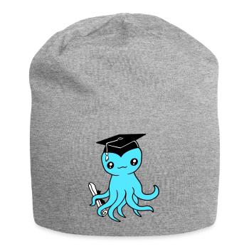 Oktopus Schulabschluss Abitur bestanden College - Jersey-Beanie - Grau meliert - Vorne