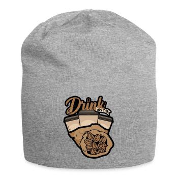 Une Pause café - Bonnet en jersey - gris chiné - Devant