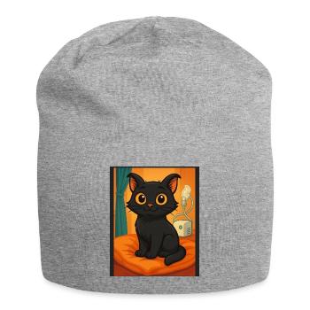 SoulPaws & Hooves, Hubert the Cult Cat - Jersey Beanie - heather grey - Front
