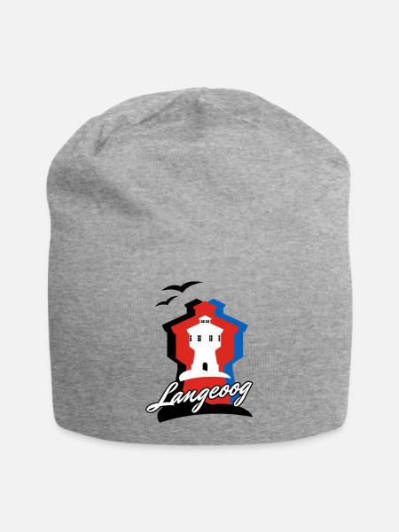 Langeoog Style mit Wasserturm - Jersey-Beanie - Grau meliert