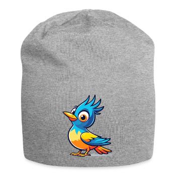 Blue Bird - Jersey Beanie - heather grey - Front