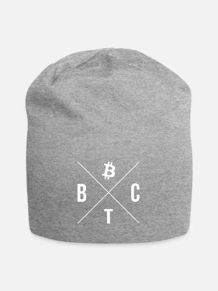 Bitcoin BTC - Jersey-Beanie - Grau meliert