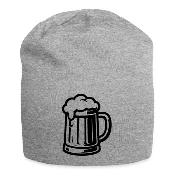 Chope à bière - Bonnet en jersey - gris chiné - Devant