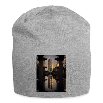 Gefangen zwischen den Schrauben - Jersey-Beanie - Grau meliert - Vorne