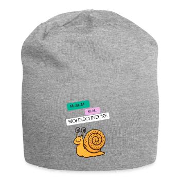 Poppy Snail Cartoon Snail Dictons drôles - Bonnet en jersey - gris chiné - Devant