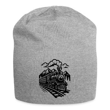Lokomotive  - Jersey-Beanie - Grau meliert - Vorne