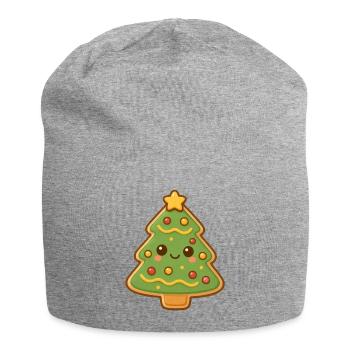 Weihnachtsbaum Keks - Jersey-Beanie - Grau meliert - Vorne