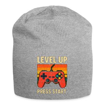 Level Up Retro-Controller-Kunst - Jersey-Beanie - Grau meliert - Vorne