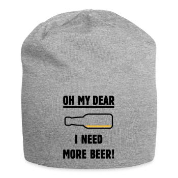 Oh My Dear – I Need More Beer! (Beer / POS 2C) - Jersey Beanie - heather grey - Front