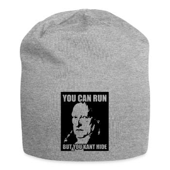 Tu peux fuir mais tu kant, te cacher - Bonnet en jersey - gris chiné - Devant